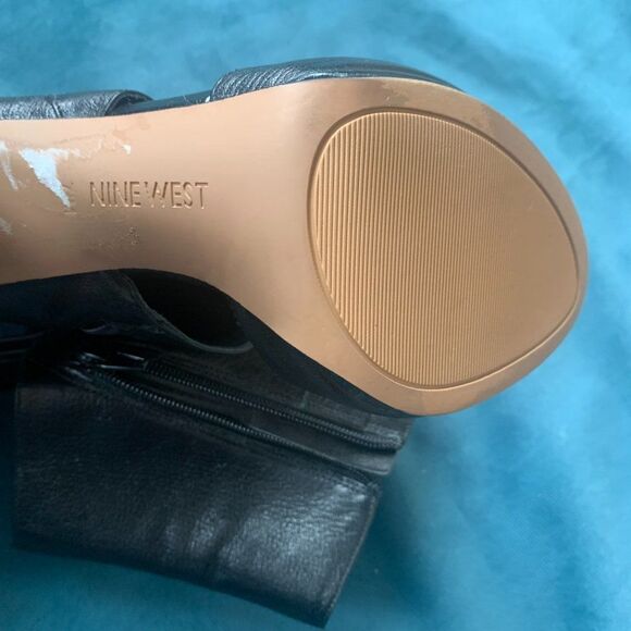 Nine West Leather Open Toe Boots 7.5 - Picture 5 of 14
